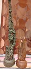 2-Piece Vintage Sculpture Pieces One Is Copper And 14" Tall, The Other Bronze.