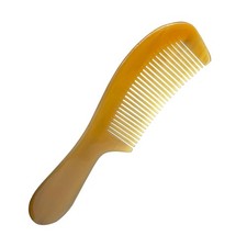 Natural Buffalo Horn Anti-Static Handmade Pocket Comb - Fine Tooth Hair and B...