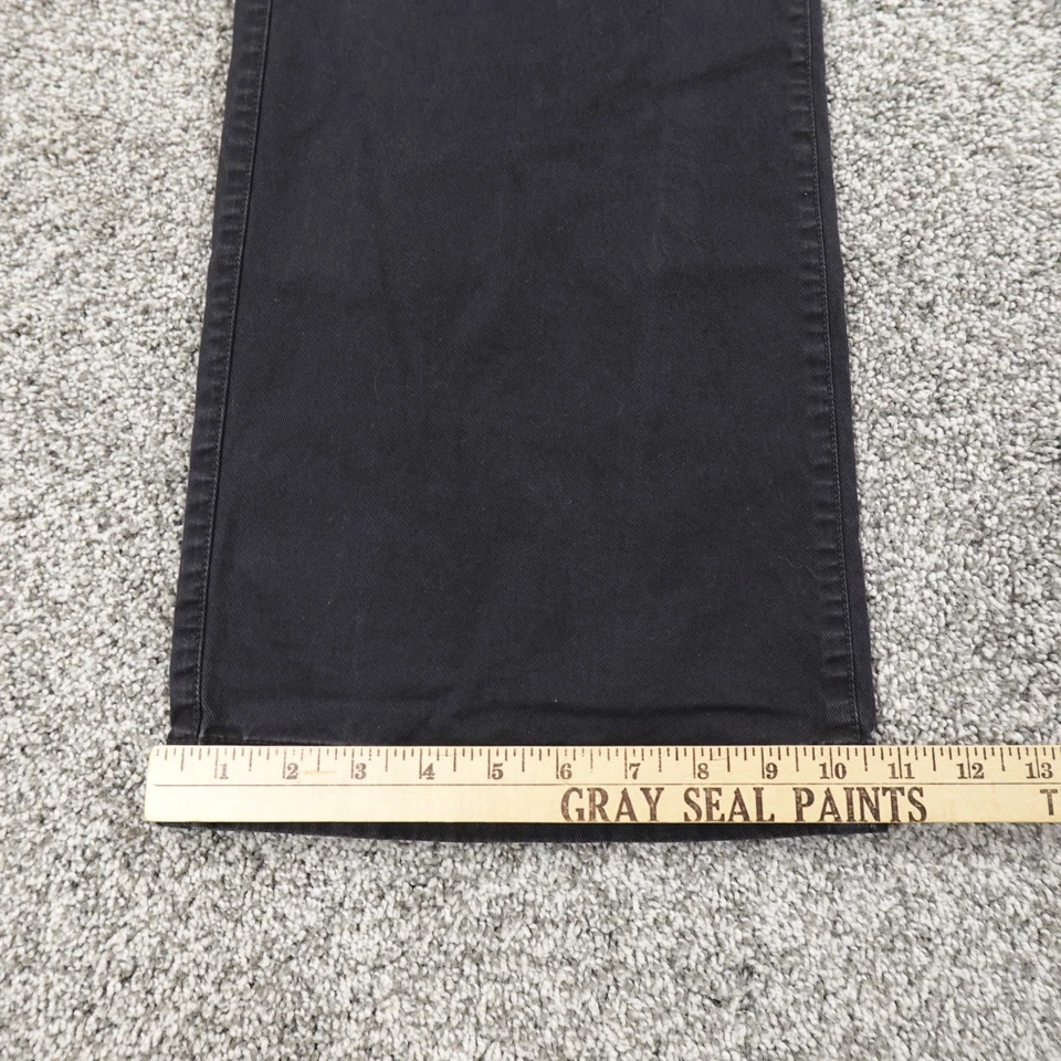 Gap Pants Womens 10 Black Chino Trouser High Rise Wide Leg Baggy Stretch Grunge - Image 3 of 4