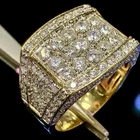 4CT Round Cut Lab Created Diamond Wedding Band Ring 14K Yellow Gold Plated