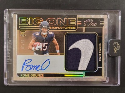   2024 PANINI ONE ROME ODUNZE #219 BIG ONE SIGNATURES ROOKIE AUTO NIKE LOGO /10