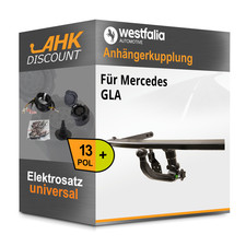 Für Mercedes GLA 20- WESTFALIA Anhängerkupplung abnehmbar + 13polig E-Satz AHK