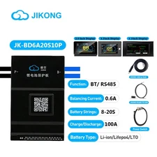 JK BMS BD6A20S10P 8-20S 100A w/0.6A Active Balance for Liion Lifepo4 Battery Lot