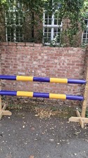 REITPFERD SPRUNGSTANGE H&Uuml;LLE ABDECKUNGEN, 6 FUSS (1,83 MT) LILA & GELB X 2