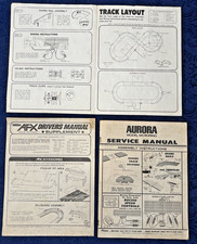 Vtg Model Motoring Service Manual and Aurora AFX Oval Eight Track Instructions