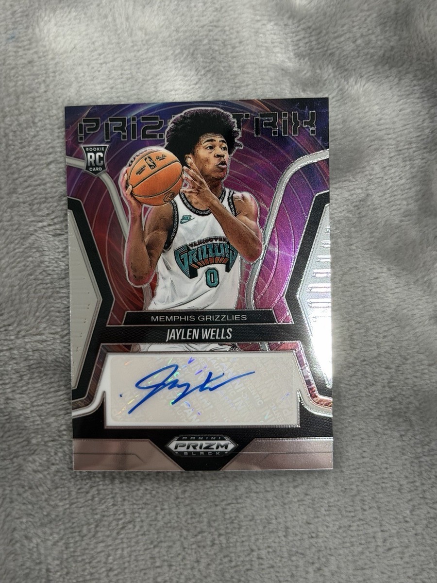 2024-25 Panini Prizm Black Jaylen Wells Prizmatrix RC Rookie AUTO