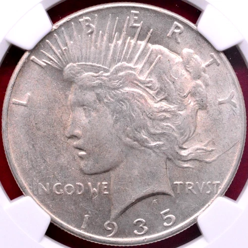 NGC AU-58! 1935 PEACE DOLLAR