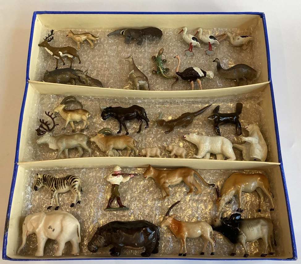 Lot Figurines Anciennes En Plomb – Personnages Et Animaux De Ferme, Jouets Miniature