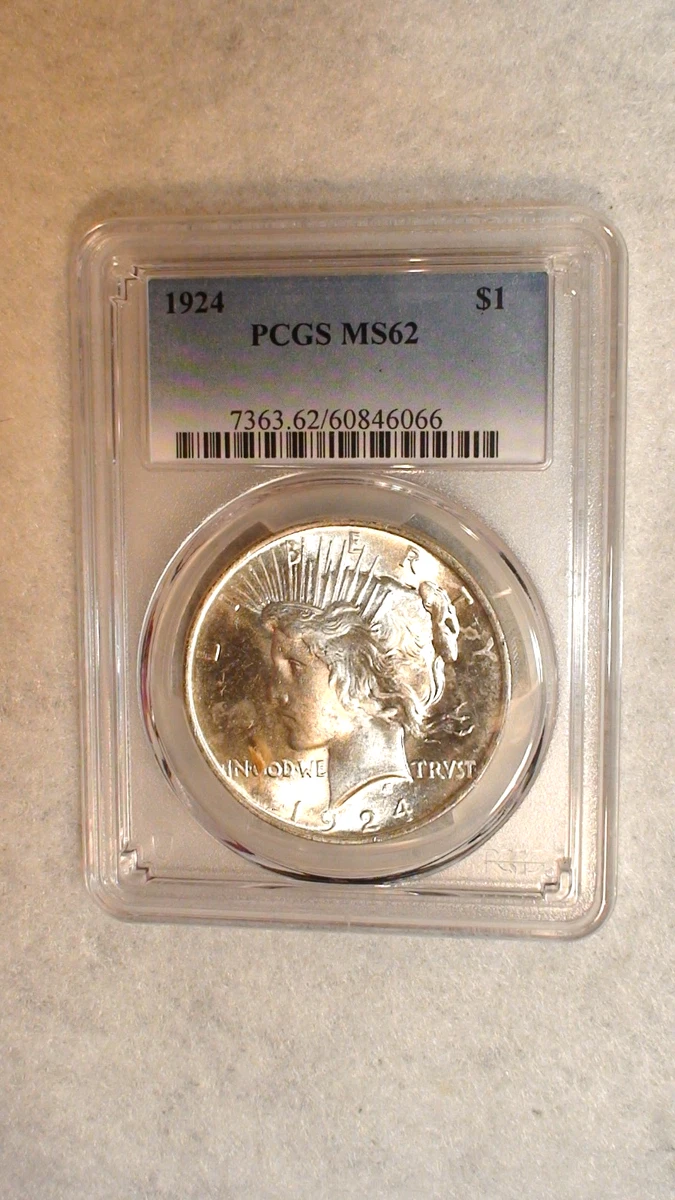 1924 Year Grade MS 62 Peace US Dollars (1921-1935) for sale | eBay