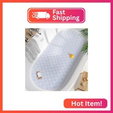 HITSLAM Bathtub Mat Non Slip, 35x16 Inch Bubble Oval Bath Tub Mat for Bathroom,
