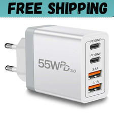 European USB Type C Wall Charger Europe Travel Plug Adapter for Apple Iphone Ipa