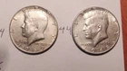 KENNEDY HALF DOLLARS, 40%SILVER,1968-D, 1969-P