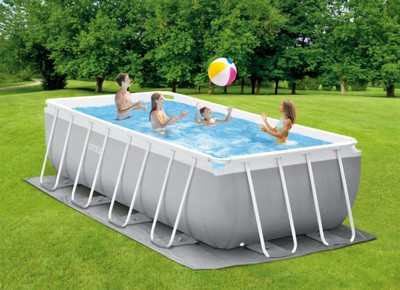 #ad Prism Frame Rectangular Above Ground Pool Set L 16#x27; x W 8#x27; x H 42quot;
