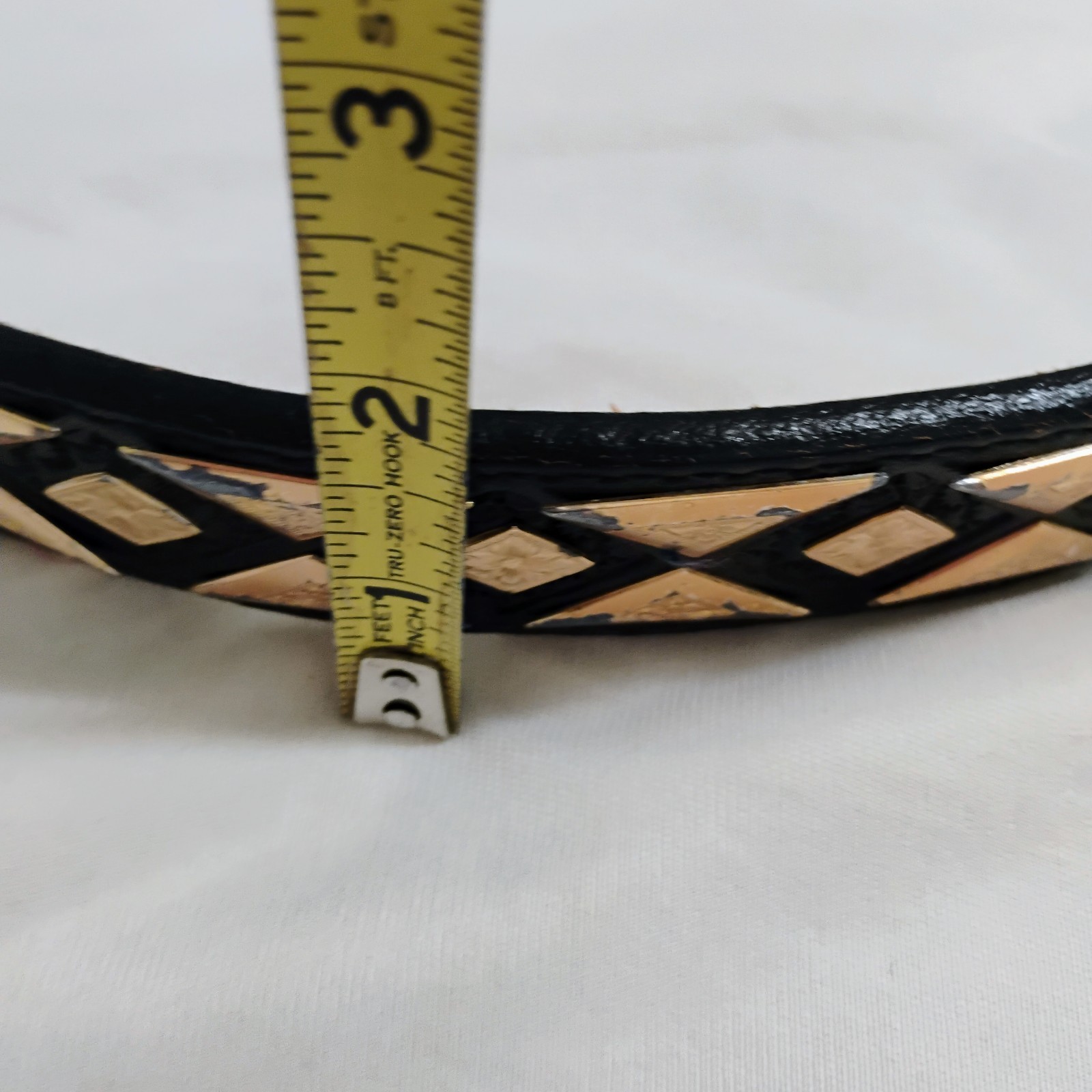 Vintage Nocona Belt Co Studded Leather Belt Western Sz 38 Brown Made In Texas