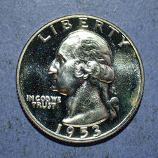 1953 Washington Quarter Silver  Gem Proof
