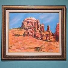 Original Texas Painting Oil Or Acrylic O/Canvas Listed Artist Anneta Wooster 10