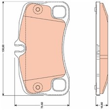 Satz Bremsbeläge 24504036 Bremsklötze hinten für Porsche 911 997