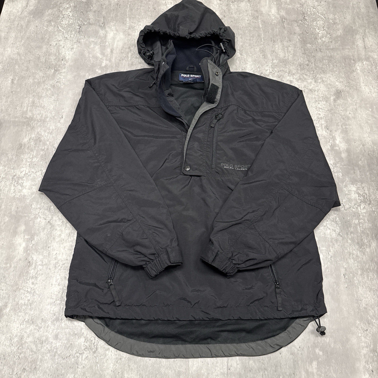Vintage polo sport Fullzip fleece lined Windbreaker Size m