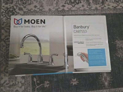 Moen Banbury CA87553 High-Arc Kitchen Faucet,Chrome *NEW*