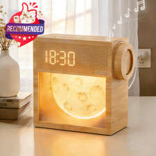 Sunrise Alarm Clock with Sound 2.3 x 5.9 x 5.5 inches, Wood Grain