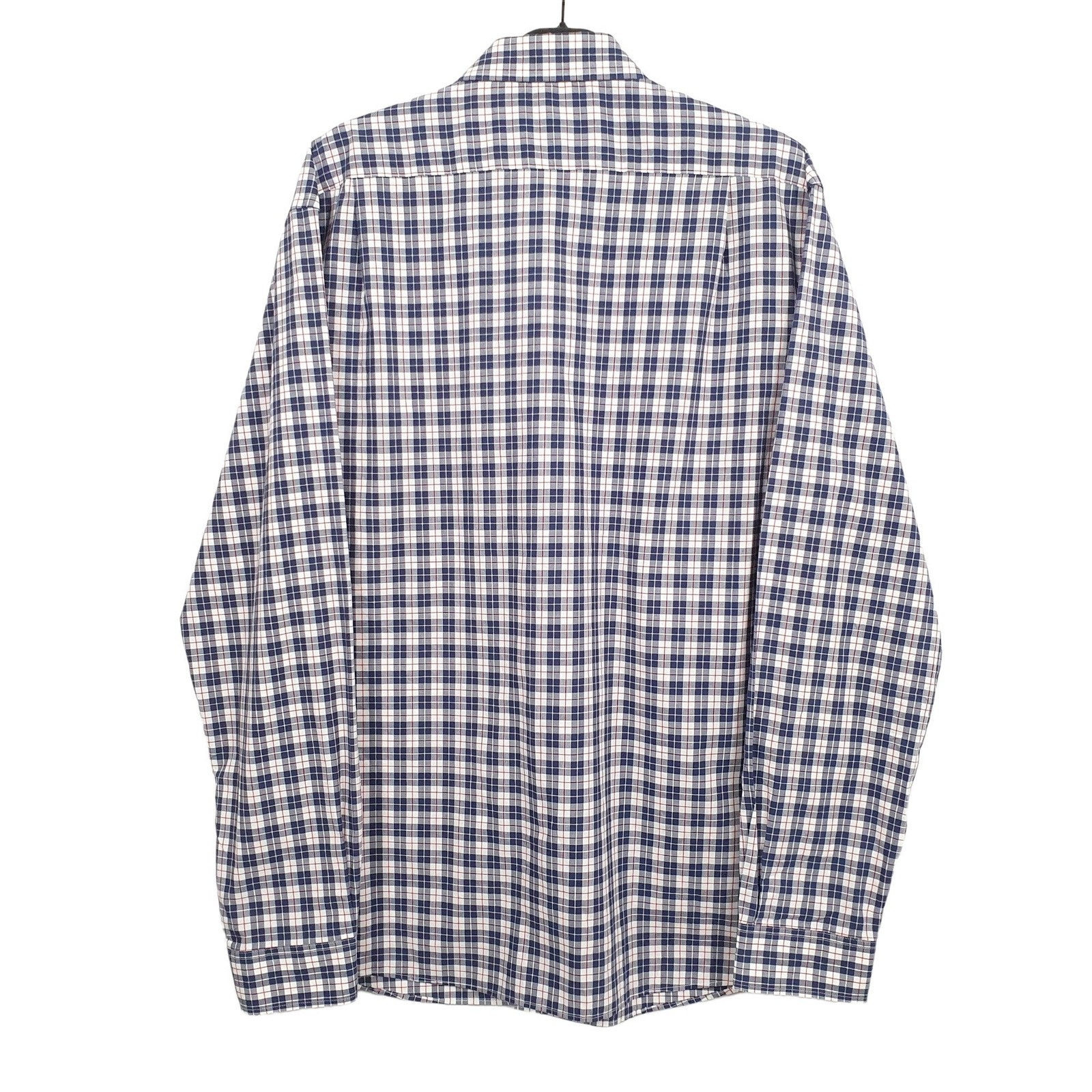 TOMMY HILFIGER Blue Check Shirt Long Sleeve Casual Mens M image 3