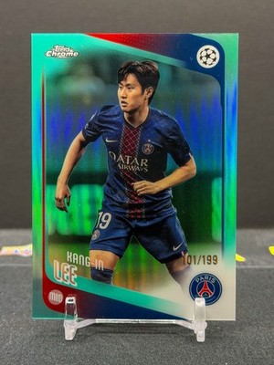 2025-26 Topps Chrome UCC Kang-in Lee Aqua Refractor /199 PSG