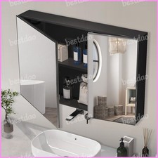31.5'' Bathroom Medicine Cabinet Wall Mounted Mirror Cabinet Storage Organizer