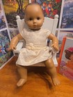 American Girl Bitty Baby Doll Med Dark Skin Pleasant Company Onsie Eyelashes — photo 1