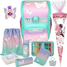 Scooli Butterfly Wishes - Schmetterling -EasyStart Schulranzen-Set 9tlg.mit Tüte