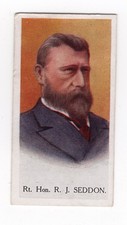 Famous Men cigarette card 1927 #24 Richard Sedan - NZ Prime Minister
