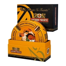 Arturo Fuente Ceramic Cigar Ashtray -  OXO - Yellow