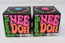 Schylling NeeDoh The Groovy Glob Lot of 2 Stress Balls Blue Pink Squeeze Toy