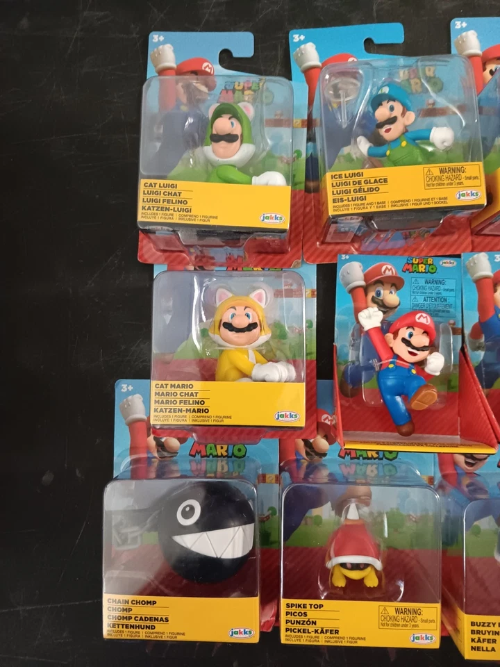 2.5" MEGA BABY LOTE DE 24 LUIGI PEACH DAISY SUPER MARIO World of Nintendo Jakks Foto 2 de 4