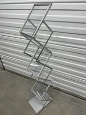 6 Pockets Foldable Magazine Rack Brochure Stand Catalog Literature Rack
