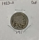 1923-S Good Buffalo Nickel, Item 141