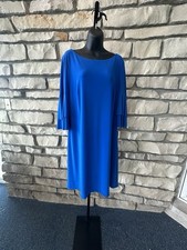 Ralph Lauren Women's Light Blue Size 12 Trumpet Sleeves Dress
