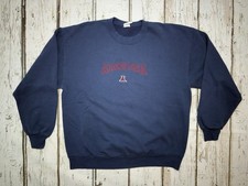 VTG Arizona Wildcats College Embroidered Spell Out 90s Crewneck Sweatshirt - XL