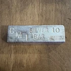 Vintage CMI USS Constitution 10oz .999 Fine Silver Poured Bar Ingot