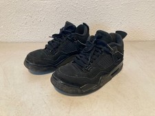 Air Jordan 4 'Black Cat' Black Sneakers, Size 6.5Y 408452-010