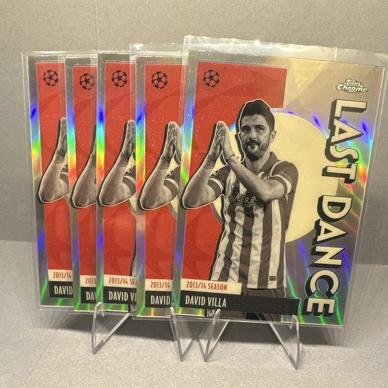 Topps David Villa Atlético Madrid 2025/26 UCL Chrome Last Dance LD-5 5-Card Lot