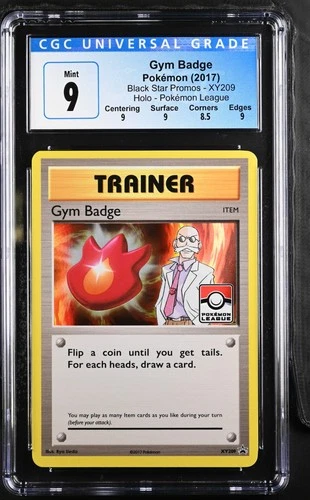 GYM BADGE XY Black Star Promo Pokemon League #XY209 CGC 9