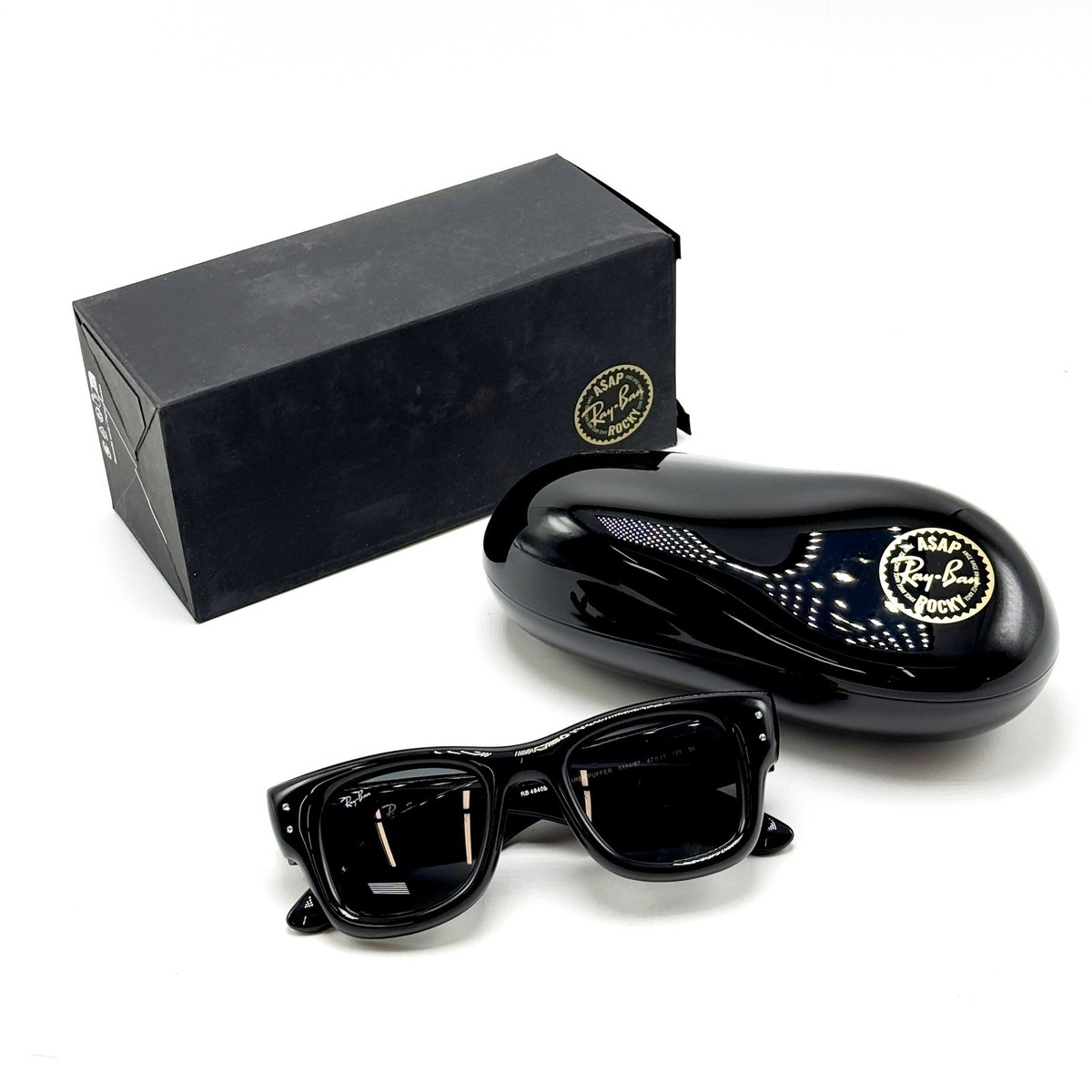 NEW* RAY-BAN Wayfarer Puffer Crystal Edition Sunglasses Polished