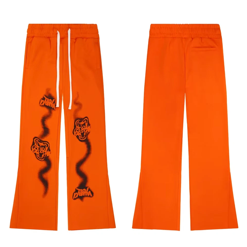Lost Intricacy Naranja Estrás Cremallera Sudadera con Capucha Pantalones Deportivos Para Hombre Ropa de Calle Conjuntos Foto 3 de 4