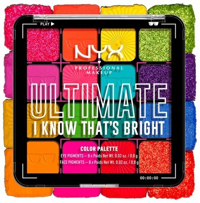 NYX Professional Makeup Lidschattenpalette mit 16 Farbtönen, Intensives und 