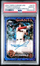2024 Topps Chrome Tyler Fitzgerald Rookie AUTO /299 Purple Speckle RC PSA 10 GEM
