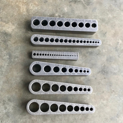 The Complete Standard Set - 3 Drill Bit Guides & 3 Tap Guide Tools - USA Made!