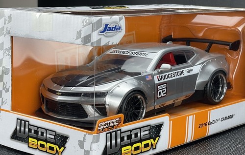 Jada Bigtime Muscle Wide Body 2016 Chevy Camaro 1:24 Scale Diecast Silver NIB - Picture 3 of 9