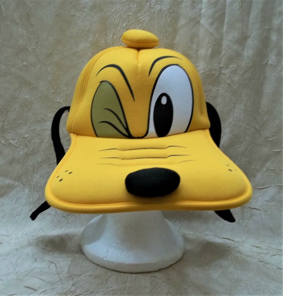 pluto-hat-with-long-bill-ears-adult-one-size-cap-walt-disney-world