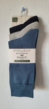 Steel  Jelly British Design Men's 3-Pairs Bamboo Blend Premium Socks. 112 .