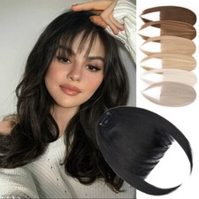 Neat Clip In on Bangs French Fringe Hair Extensions Straight Front Hair as Human
